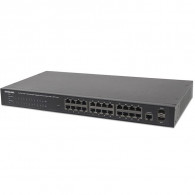 Switch Intellinet Web-Managed Peo 24-Port Gigabit 10/100/1000 +2 SFP Noir Switch Intellinet Web-Managed Peo 24-Port Gigabit 10/100/1000 +2 SFP Noir