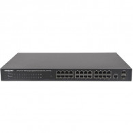 Switch Intellinet Web-Managed Peo 24-Port Gigabit 10/100/1000 +2 SFP Noir Switch Intellinet Web-Managed Peo 24-Port Gigabit 10/100/1000 +2 SFP Noir