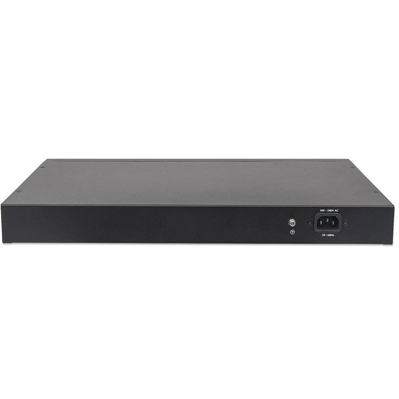 Switch Intellinet Web-Managed Peo 24-Port Gigabit 10/100/1000 +2 SFP Noir
