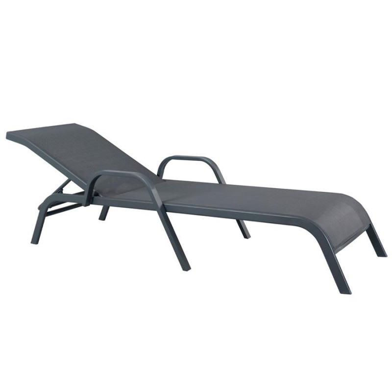 Chaise Longue Patio En Aluminium Noir Chaise Longue Patio En Aluminium Noir