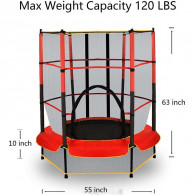 Trampoline de 139,7 cm Pour Enfants Avec Filet de Protection Trampoline de 139,7 cm Pour Enfants Avec Filet de Protection