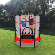 Trampoline de 139,7 cm Pour Enfants Avec Filet de Protection Trampoline de 139,7 cm Pour Enfants Avec Filet de Protection