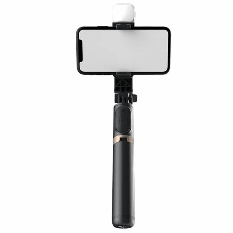 Selfie Bluetooth Avec Trépied Et Lampe Noir