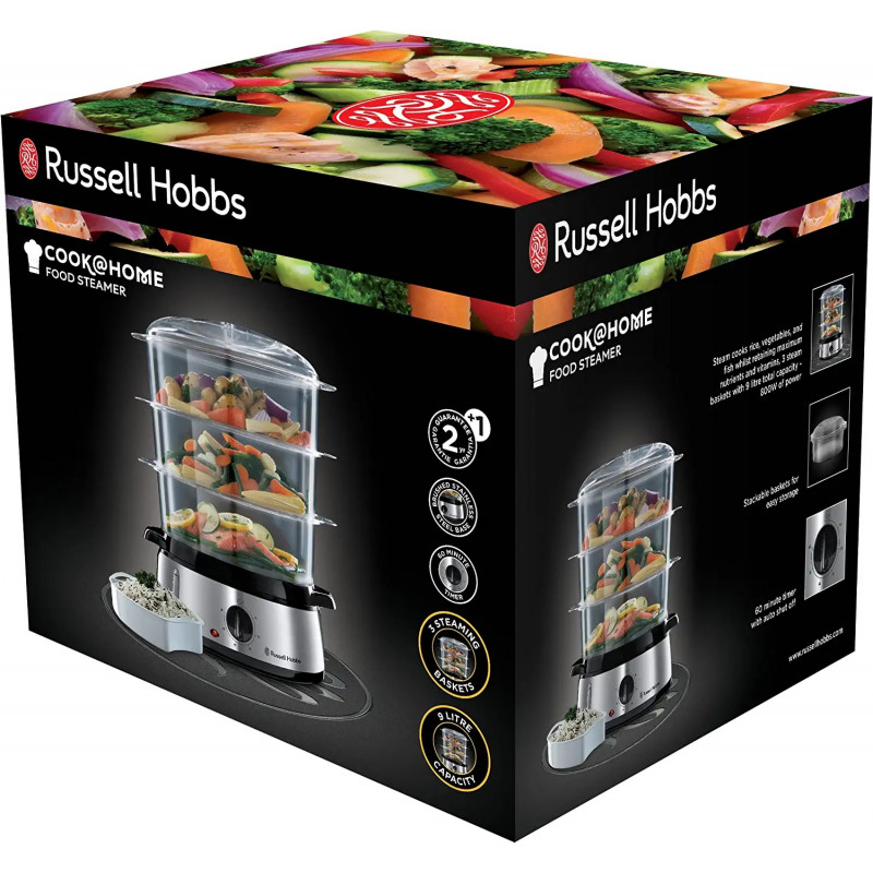 Cuiseur à vapeur Russell Hobbs 800W 9L Argent