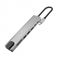 Adaptateur 8En1 USB-C Pour Ordinateur Portable Gris en Tunisie