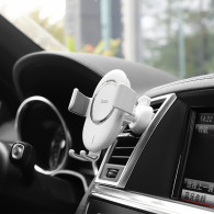 Support de voiture et Chargeur Sans fil Hoco CW17 Blanc