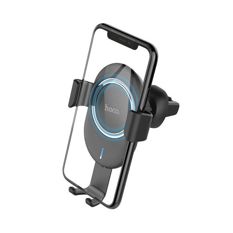 Support de voiture et Chargeur Sans fil Hoco CW17 Noir