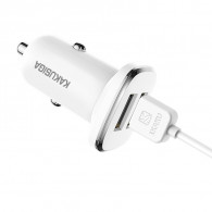 Chargeur Voiture Kaku + Câble USB Vers Type-C Blanc Chargeur Voiture Kaku + Câble USB Vers Type-C Blanc