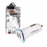 Chargeur Voiture Treqa + Câble USB Vers Lightning Blanc