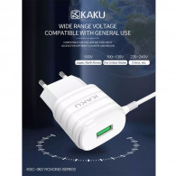 Chargeur Kaku 2A USB + Câble Intégré Pour Iphone Blanc