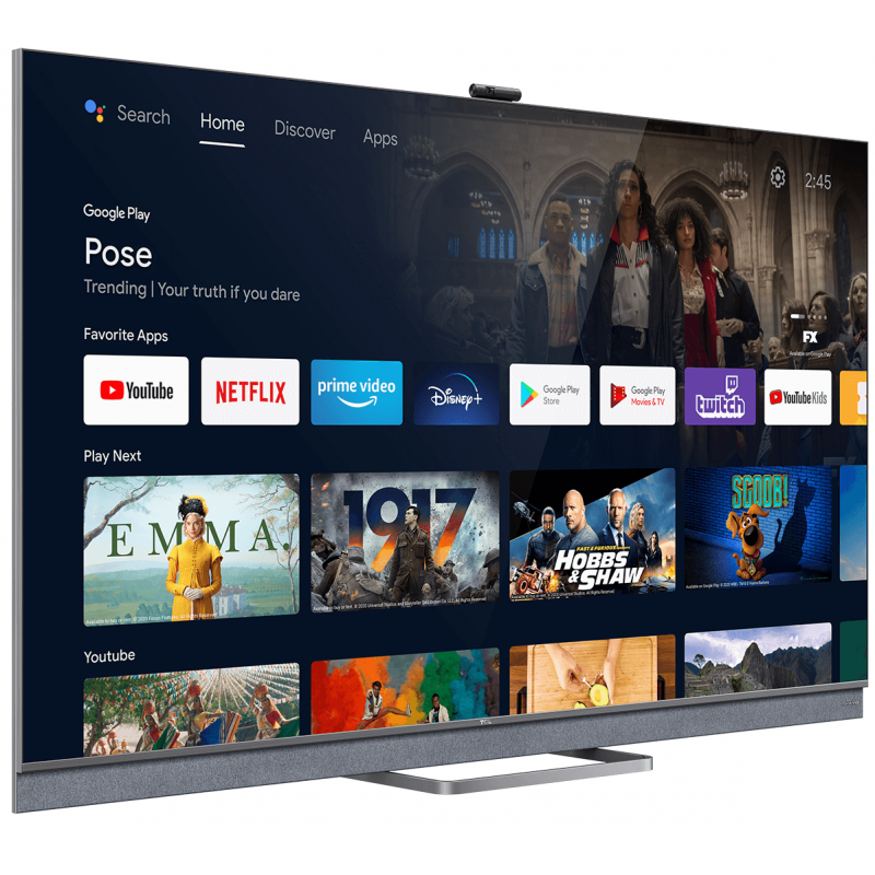 TV TCL C825 65" Mini Led UHD 4K Smart TV Android Google TV Noir