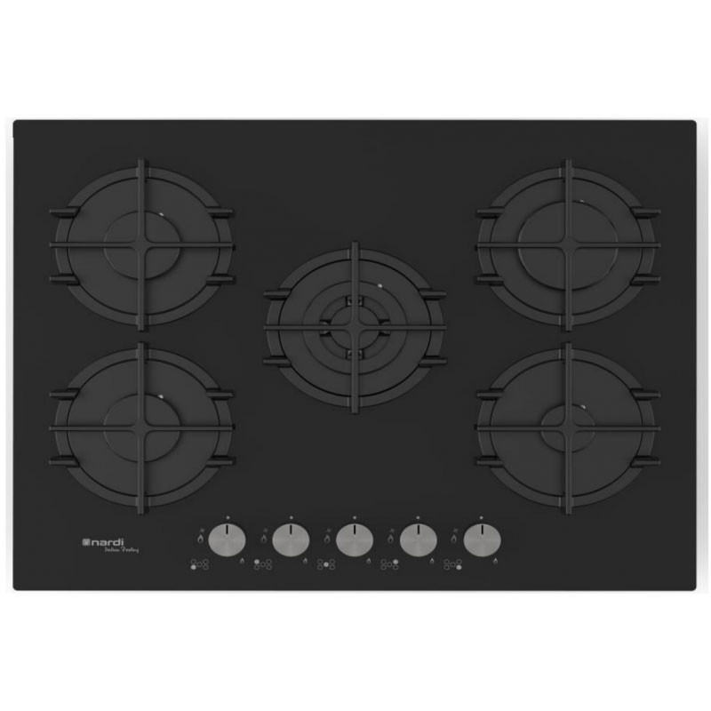 Plaque De Cuisson Nardi Encastrable 5 Feux 70Cm Noir