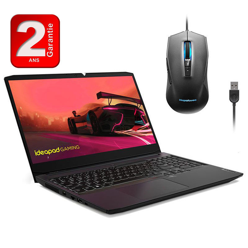 Pc Portable Lenovo IdeaPad Gaming 3 AMD Ryzen 5 8Go 512Go SSD Noir (82K201D5FG)