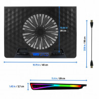 Refroidisseur Spirit of Gamer 17" AirBlade 800 Noir Refroidisseur Spirit of Gamer 17" AirBlade 800 Noir