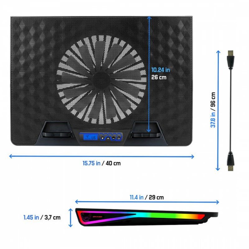 Refroidisseur Spirit of Gamer 17" AirBlade 800 Noir