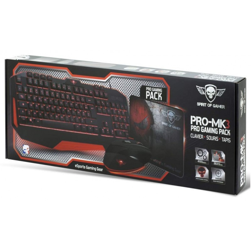 Ensemble 3En1 Gaming Spirit Of Gamer PRO-MK3 Noir