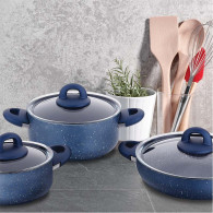 Set De 7 Pièces Korkmaz 7 A2893 Bella Granite Azura - Bleu