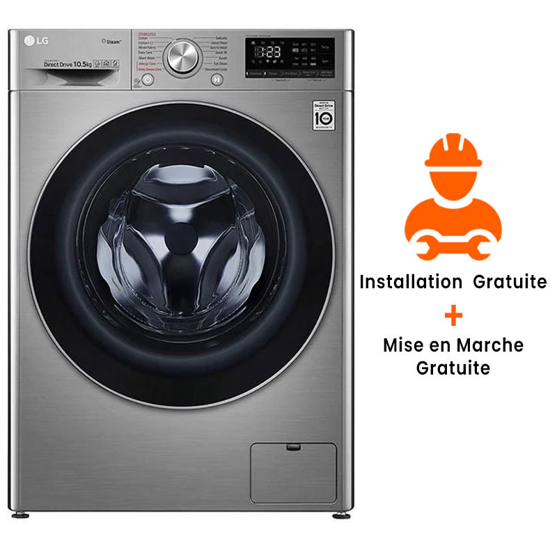 Lave Linge Séchant Frontale LG 10.5Kg Silver (F4V5RGP2T) Lave Linge Séchant Frontale LG 10.5Kg Silver (F4V5RGP2T)