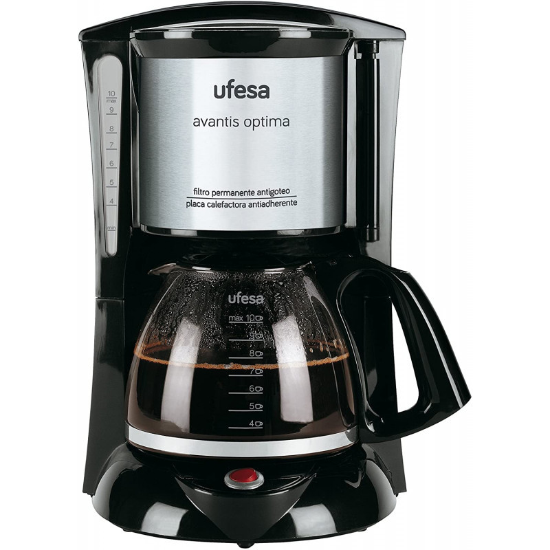 Cafetière Ufesa Avantis Optima Inox 1L Noir - CG7232 Cafetière Ufesa Avantis Optima Inox 1L Noir - CG7232