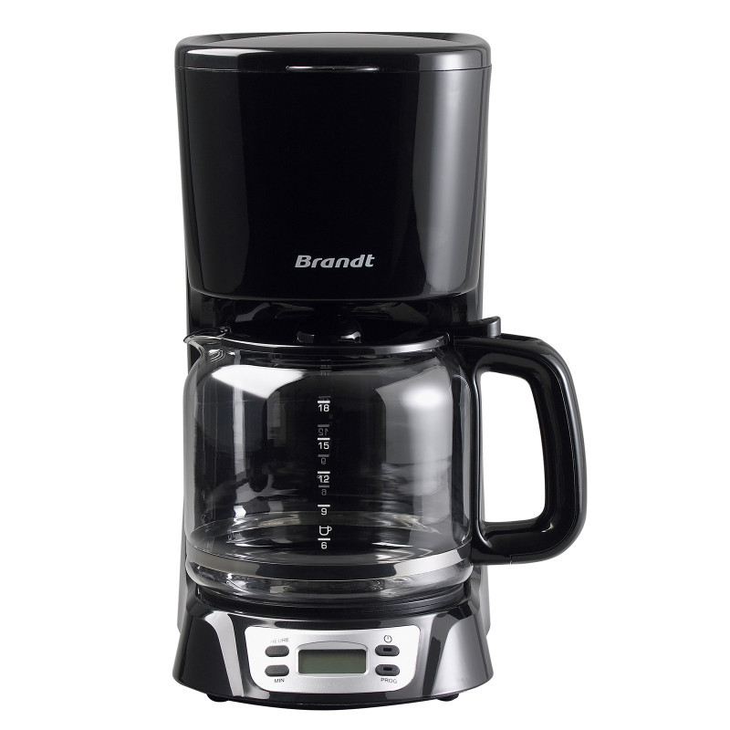 Cafetière Brandt 1000W Brandt + Afficheur - Noir(CAF1318E) Cafetière Brandt 1000W Brandt + Afficheur - Noir(CAF1318E)
