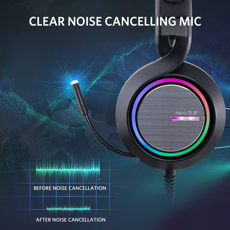 Casque-Micro Gaming Abkoncore B1000R Noir