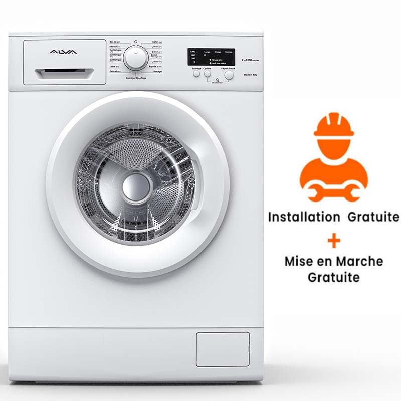 Lave linge Frontale ALVA 7 Kg Blanc
