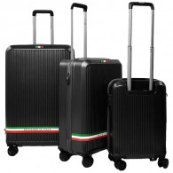 Set De Trois Valises Francesco Ferellino Incassable Noir