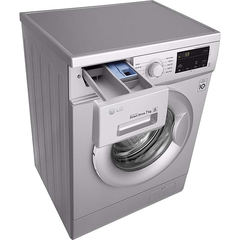 Machine à Laver LG 7 KG  6 Motions Steam Silver