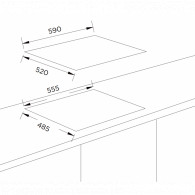 Plaque De Cuisson Premium AP 1641 BS02 4 Feux 60 Cm Noir