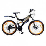Bicyclette VTT PRADO Bliss 24" 18 Vitesses Noir & Orange