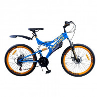 Bicyclette VTT PRADO Bliss 24" 18 Vitesses Noir & Bleu