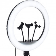 Ring Light Anneau Lumineux Pro 18" + Trépied + Télécommande Noir