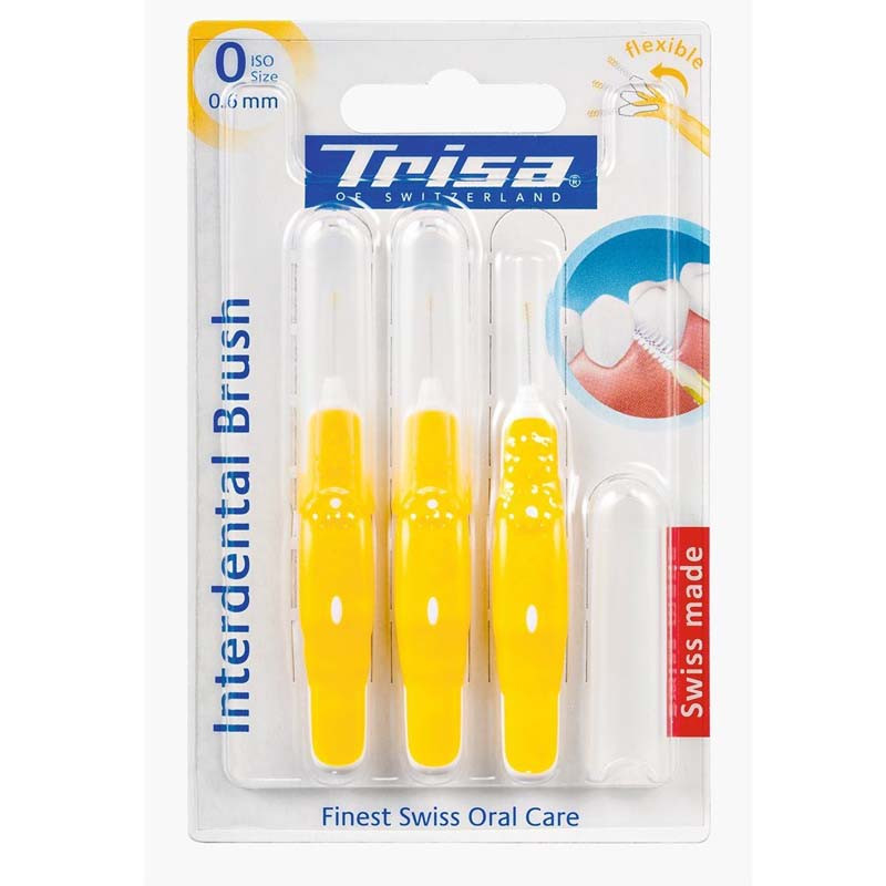 Brosse Espace Interdentaire TRISA ISO 0 (0.6MM) Jaune Brosse Espace Interdentaire TRISA ISO 0 (0.6MM) Jaune