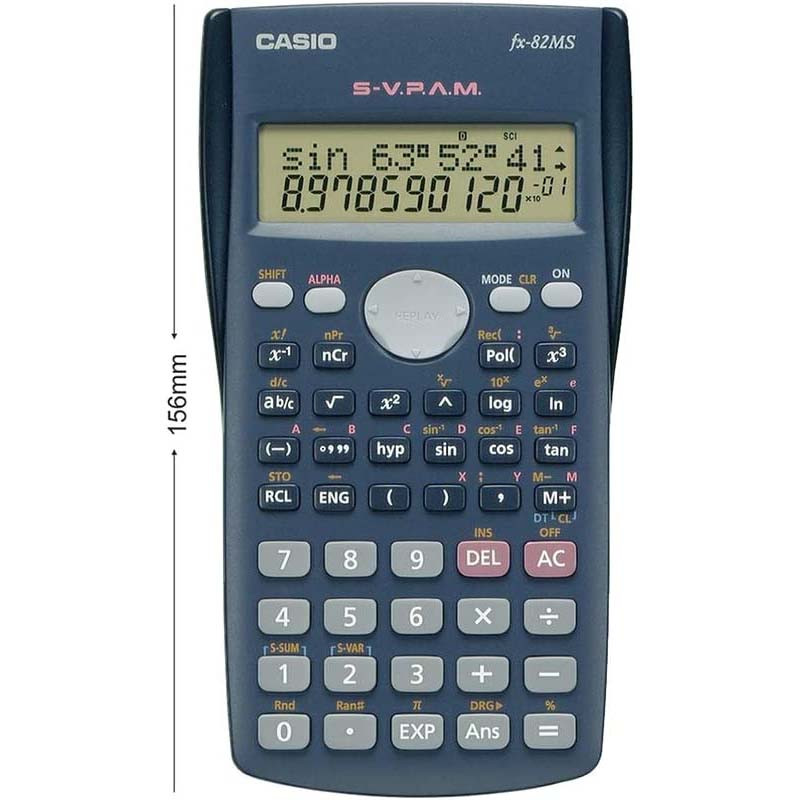 Calculatrice Scientifique Casio FX-82MS 12 Chiffres Gris