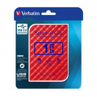 Disque Dur Externe Verbatim 1 To USB 3.0 Rouge (53203)
