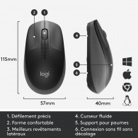 Souris Sans Fil Logitech M190 Noir