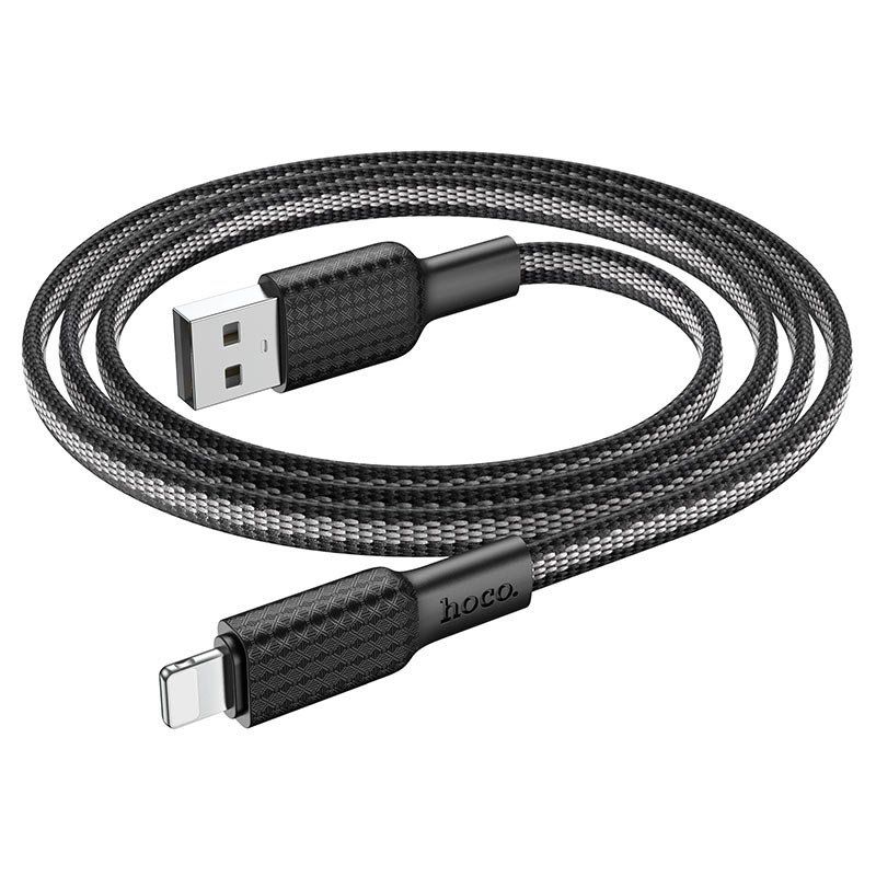 Câble Chargeur Hoco X69 USB Vers Lightning Noir