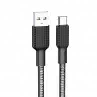 Câble Chargeur Hoco X69 USB Vers Type-C Noir Câble Chargeur Hoco X69 USB Vers Type-C Noir