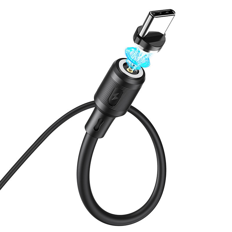 Câble Chargeur magnétique Hoco X52 USB Vers Type-C Noir