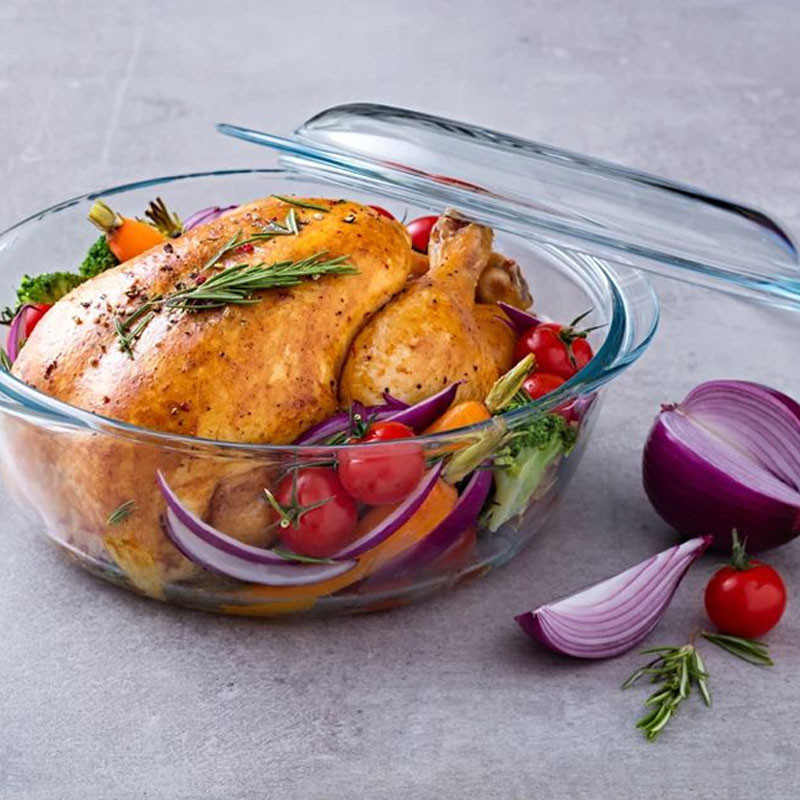 Cocotte Ronde Pyrex Classic 2,1 Litres - Transparente - Va Au Four, Micro-ondes, Lave-vaisselle