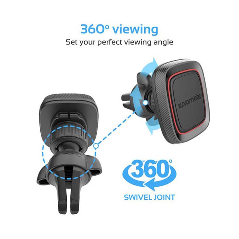 Support Voiture Magnétique Promate Antidérapant Marron