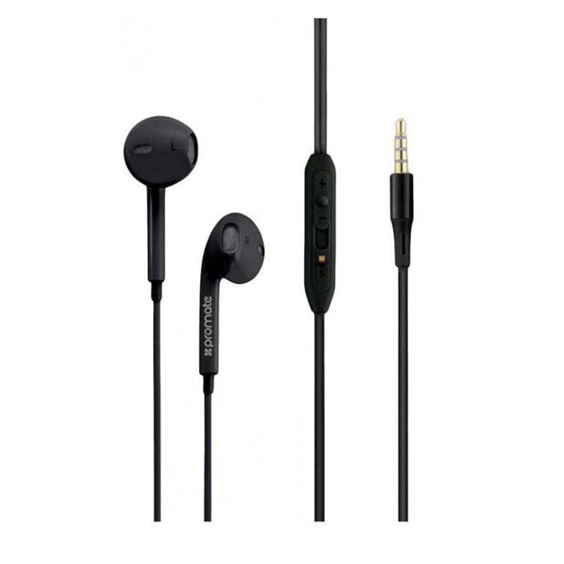 Ecouteurs filaires EARPHONE STEREO Noir PROMATE - Tunisie