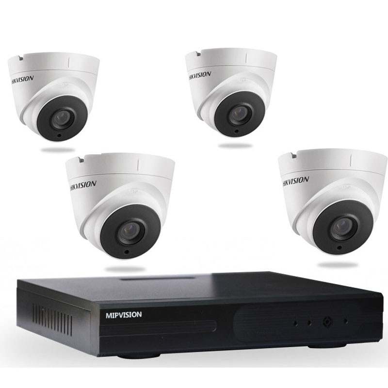 Pack Dvr + 4 Cameras Internes MipVision 1MP Blanc Tunisie