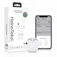 Écouteurs Bluetooth Haino Teko Pop 2030 Pro + Chargeur Sans Fil Blanc