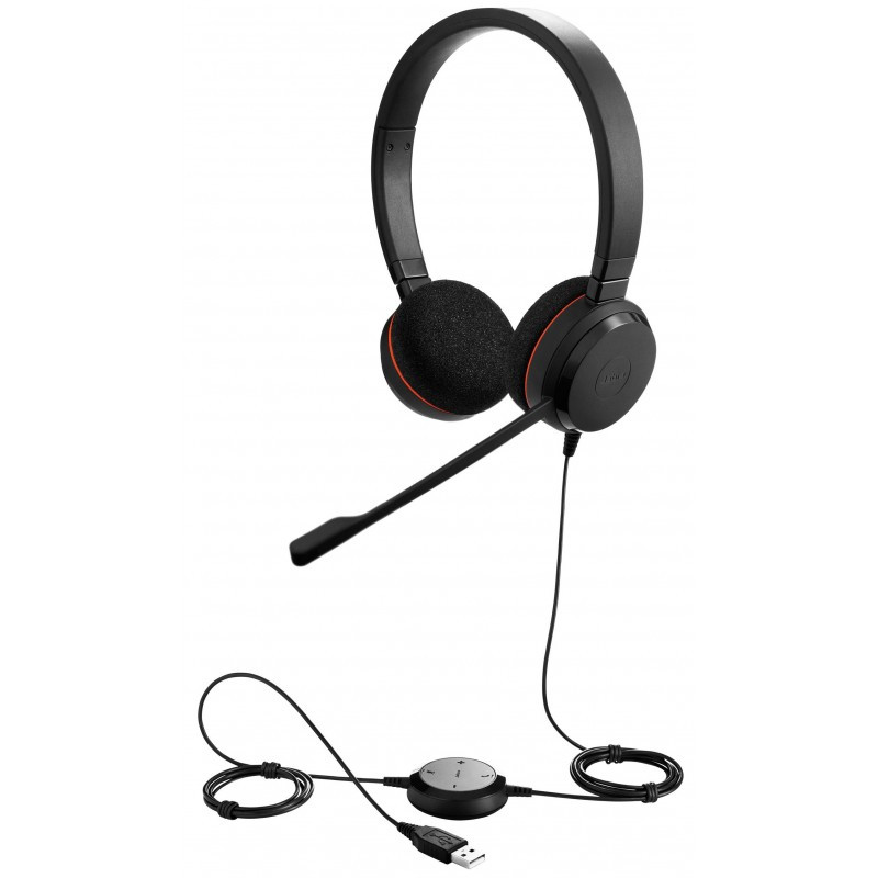Casque Micro USB Jabra Evolve 20 MS Stéréo Noir (5399-829-309)