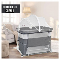 Berceau Prima Lit Coté Maman Gris Berceau Prima Lit Coté Maman Gris