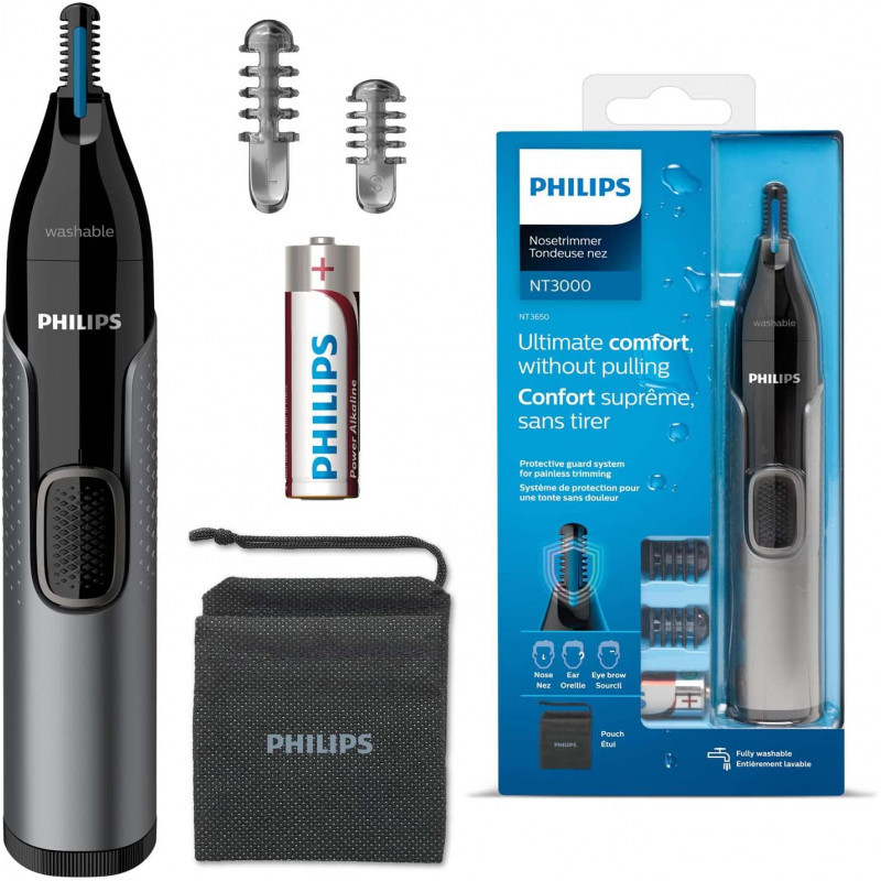 Tondeuse Nez Oreilles et Sourcils Philips Nose Trimmer Series 3000 (NT3650/16)