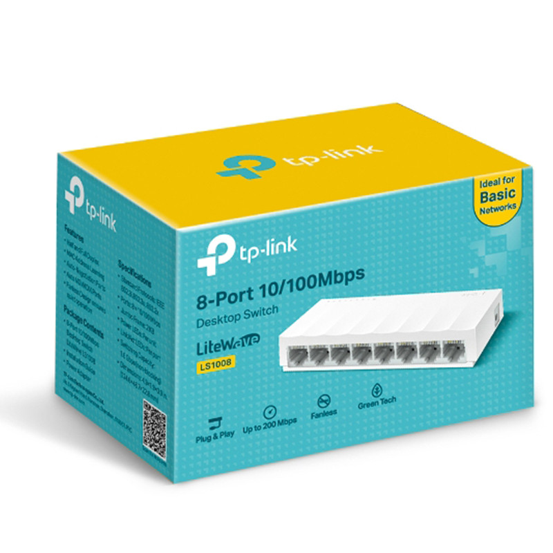 Switch De Bureau Tp-Link 8 Ports 10/100 MBPS Blanc