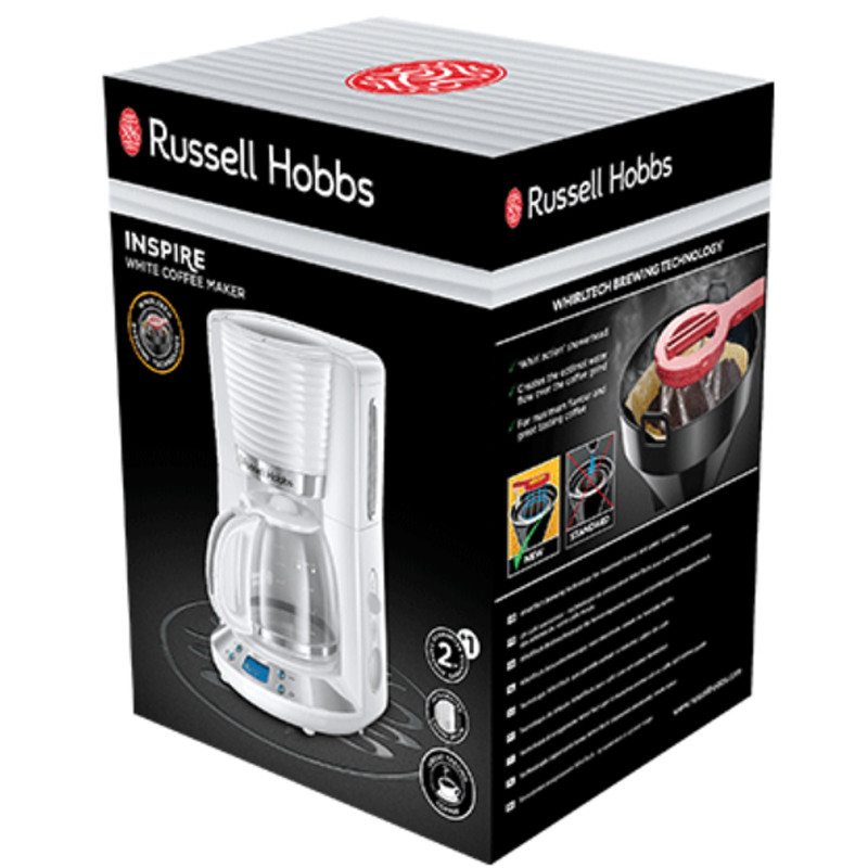 Cafetière RUSSELL HOBBS Inspire 10T 1.25L Blanc (24390-56)