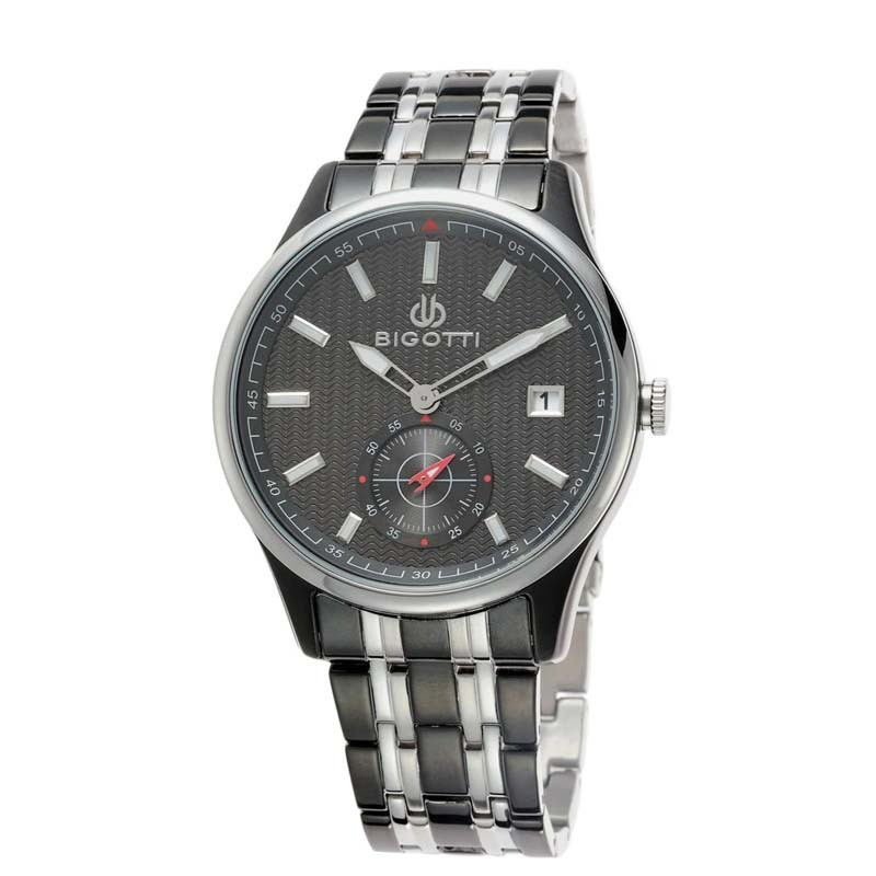 Montre Homme Bigotti Argent et Noir (BG.1.10016-6)
